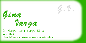 gina varga business card